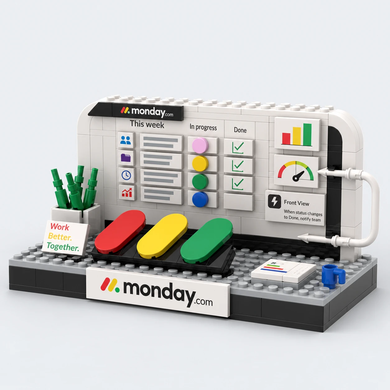 דגם מוצר ממותג monday.com